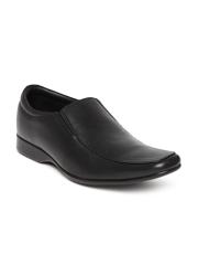 Franco Leone Men Black Leather Formal Shoes