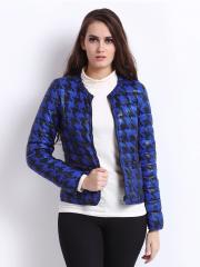 ONLY Women Blue & Black Padded Jacket