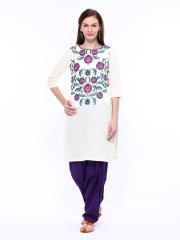 W Women Cream Printed Kurta