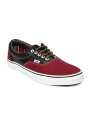burgundy and black vans