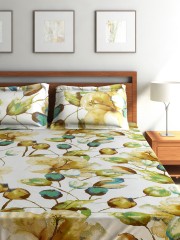 SEJ by Nisha Gupta Multicoloured Cotton Double Bedsheet with 2 Pillow Covers