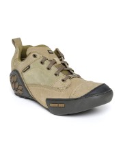 Woodland Casual Shoes Online In India Woodland Proplanet Men Khaki Solid Nubuck Leather Mid Top Derbys