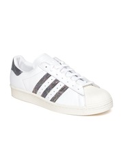 Adidas Originals Men White Superstar 80S Leather Sneakers