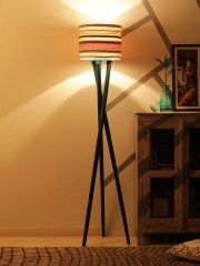 Grated Ginger Printed Handcrafted Floor Lamp with Shade