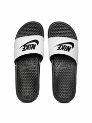Nike Flip Flops For Men Women Myntra Nike Men White Black Beni Jdi Printed Flip Flops