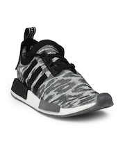 Adidas Originals Men Black \u0026 White NMD_R1 PK Patterned Sneakers