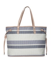 Forever New Handbags Online In India Forever New Blue Off White Striped Tote Bag
