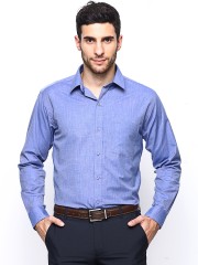 Formal Wear For Men Women Online Myntra Han Blue Slim Fit Formal Shirt