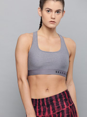Under Armour Red Solid Mid Sports Bra For Women Price In India On 8th February 21 Pricehunt