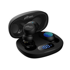 pTron Unisex Black Bassbuds Pro True Wireless Bluetooth 5.1 Headphones