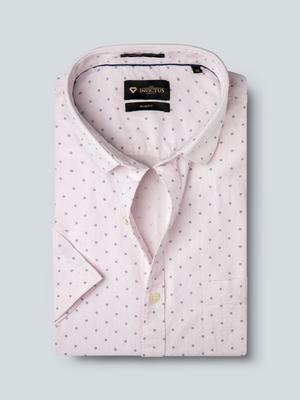 INVICTUS Men Pink & Blue Slim Fit Printed Sustainable Formal Shirt