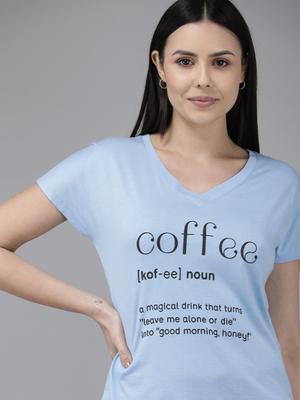 Van Heusen Typography Printed V Neck Short Sleeve Lounge T Shirt