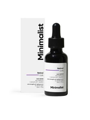 Minimalist Retinol 0.6% Anti Aging Mid Strength Face Serum For Fine Lines & Wrinkles 30ml
