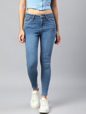 Xpose Women Blue Comfort Slim Fit High-Rise Light Fade Stretchable Jeans