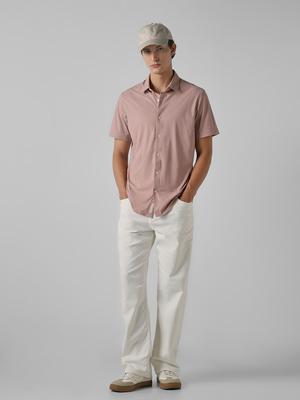 Mufti Men Slim Fit Solid Spread Collar Casual Shirt