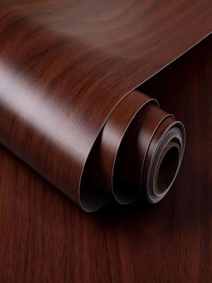 ANNA CREATIONS Coffee Brown Printed Self Adhesive Waterproof Wall Sticker