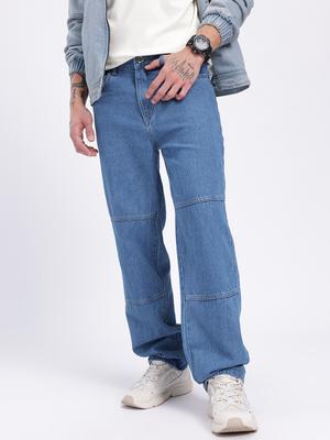 glitchez Men Relaxed Fit Paneled Jeans