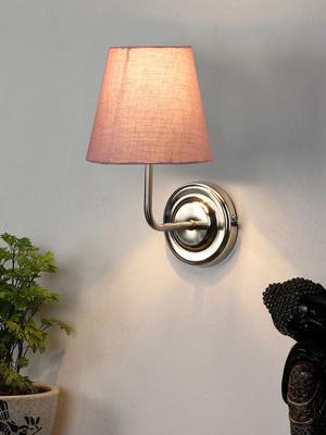 Aura Grey & Pink Metal Contemporary Frustum Shaped Wall Lamp