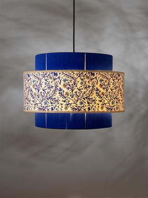 FIG Blue & Blue Printed Ceiling Lamp