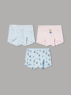 Fame Forever By Lifestyle Girls Pack Of 3 Printed Assorted Cotton Blend Boy Shorts