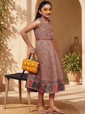 KALINI Ethnic Motifs Print A Line Dress