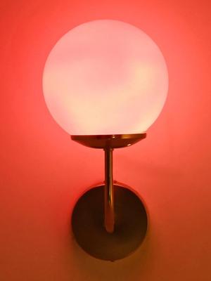 Myntra Elegant Homes Pink Glass Contemporary Spherical Shaped Wall Lamp