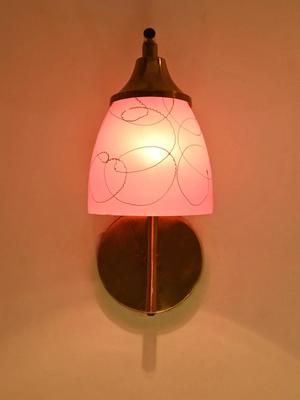 Myntra Elegant Homes Pink & White Glass Contemporary Wall Lamp