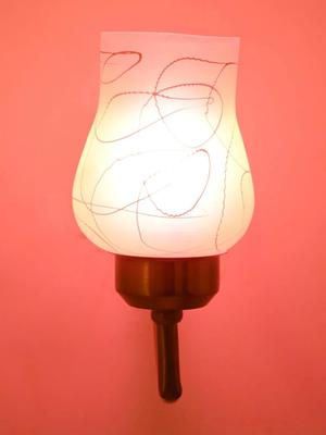 Myntra Elegant Homes Pink & White Textured Glass Contemporary Wall Lamp