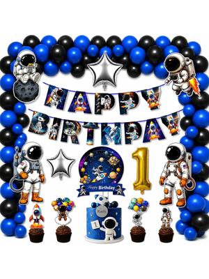Partyjoy 47 Pcs Black Happy Birthday Decoration