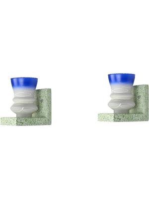 Myntra Elegant Homes Blue & White Glass Contemporary Abstract Shaped Shaped Wall Lamp