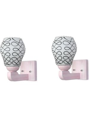 Myntra Elegant Homes Black & White Printed Glass Contemporary Cylinder Shaped Wall Lamp