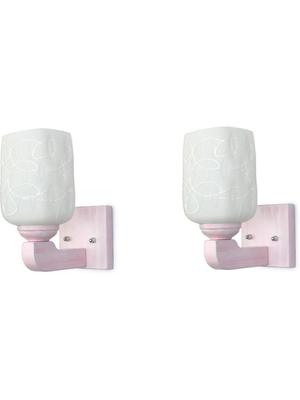 Myntra Elegant Homes White Printed Glass Contemporary Cylinder Shaped Wall Lamp
