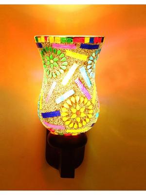 Myntra Elegant Homes Multicoloured Textured Wood Abstract Shaped Shaped Wall Lamp