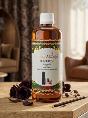 GLOBAL AROMA Brown Black Rose Aroma Oil Reed Diffuser 400 Ml
