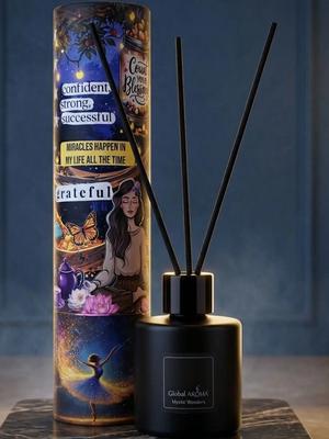 GLOBAL AROMA Black Mystic Wonders Aroma Oil Reed Diffuser 50 Ml