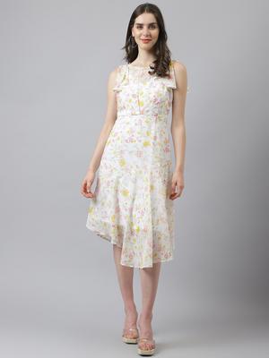 Latin Quarters Floral Print Fit & Flare Midi Dress