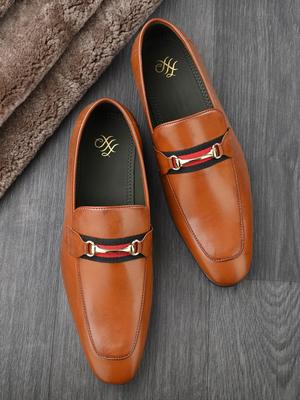 House of Pataudi Men Round Toe Formal Horsebit Loafers