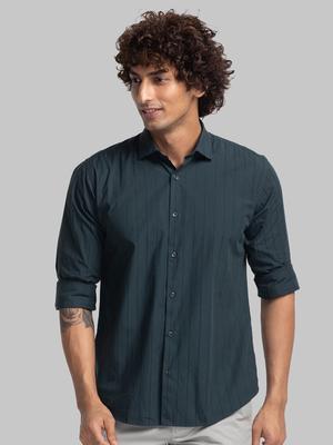 Park Avenue Slim Fit Vertical Stripes Pure Cotton Casual Shirt
