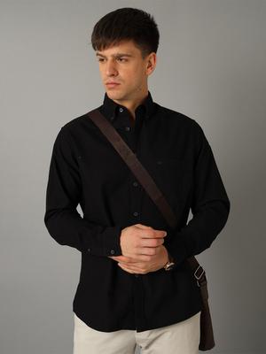 Aldeno Comfort Button Down Collar Opaque Pure Cotton Casual Regular Fit Shirt