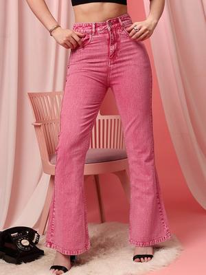 STREET 9 Women Comfort Bootcut High-Rise Pure Cotton Jeans