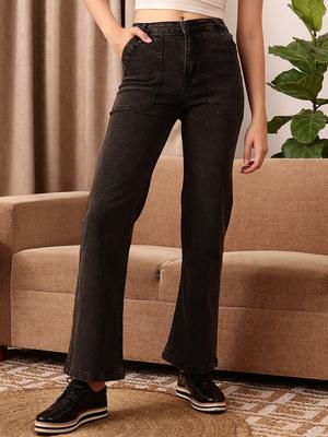 STREET 9 Women Brown Comfort Bootcut High-Rise Stretchable Jeans
