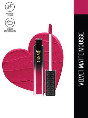 Lakme Xtraordin Airy Velvet Matte Lip Mousse With Cocoa Butter 4.6g   Right Swipe Pink