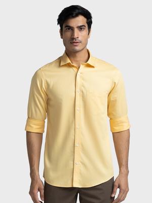 ColorPlus Cotton Tailored Fit Spread Collar Curved Casual Shirt