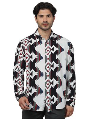 Celio Classic Geometric Printed Casual Shirt