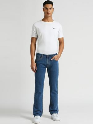 Pepe Jeans Men Holborne Straight Fit Clean Look Stretchable Jeans