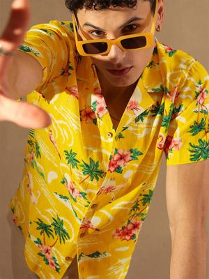 DENNISON Block Printed Oversized Casual Shirt