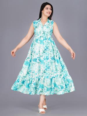 Mintmarie Floral Print Maxi Midi Dress