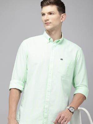 Arrow Sport Manhattan Slim Fit Striped Button-Down Collar Pure Cotton Casual Shirt