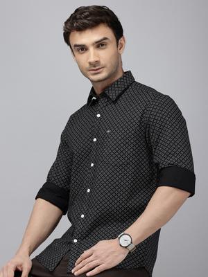 Arrow Sport Manhattan Slim Fit Geometric Printed Pure Cotton Casual Shirt