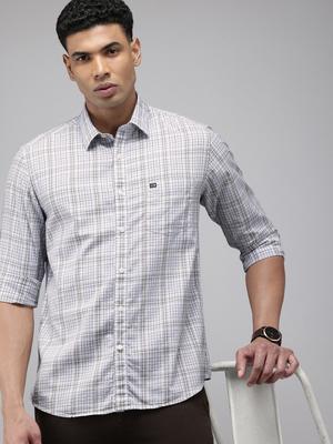 Arrow Sport Pure Cotton Manhattan Slim Fit Checked Casual Shirt